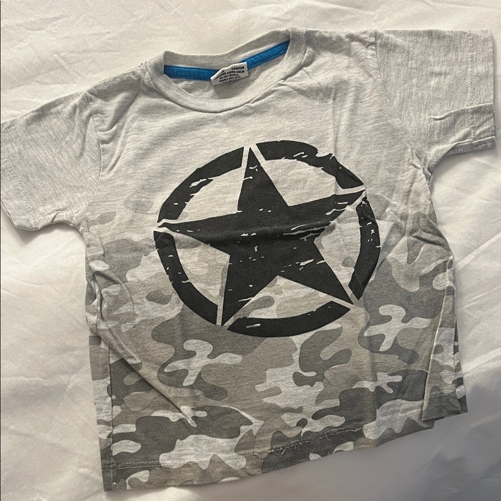 Gray Star Camo Kids T-Shirt